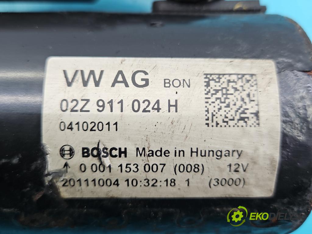 Skoda Superb II 2008-2015 1.6 tdi 105 HP manual 77 kW 1598 cm3 5- štartér 02Z911024H (Štartéry)