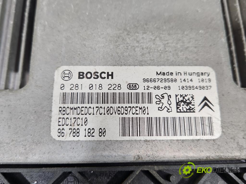 Peugeot 208 I 2012-2019 1.6 hdi 92 hp manual 68 kW 1560 cm3 5- řídící jednotka motoru 0281018228