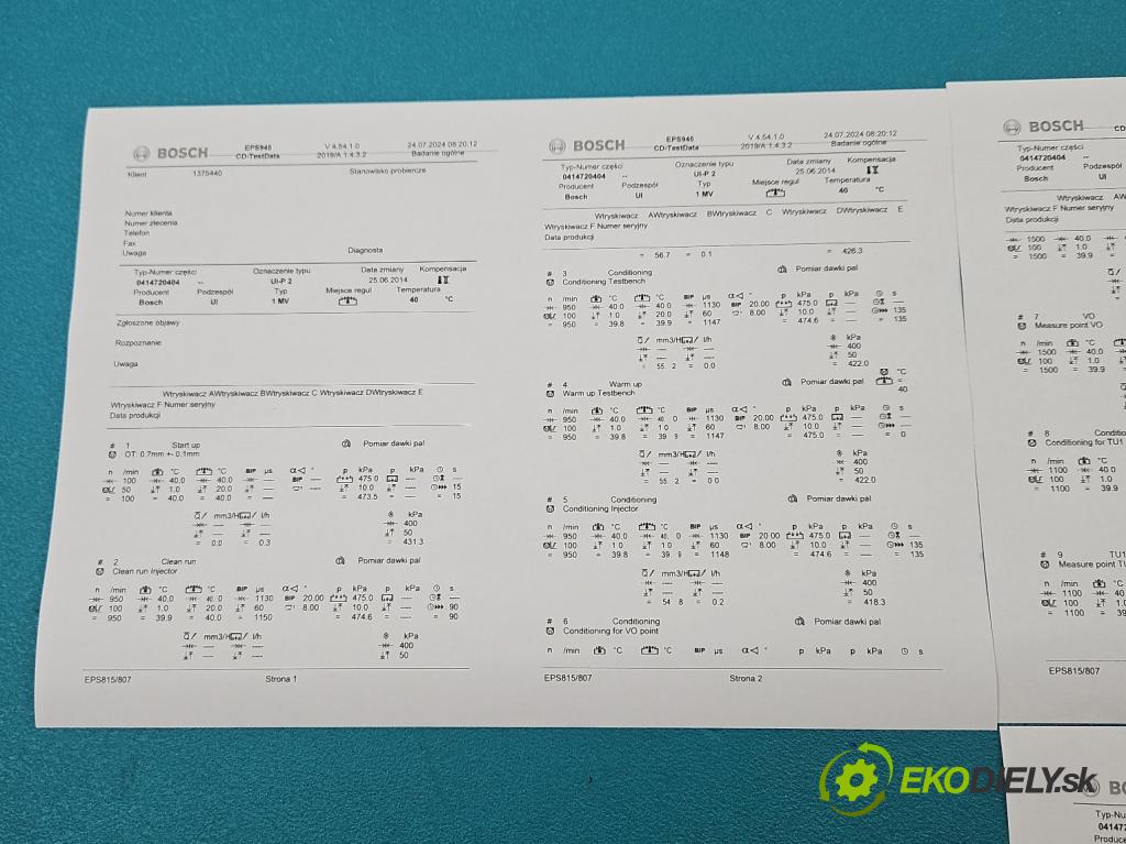 Vw Touran I 2003-2015 2.0 tdi 140 HP automatic 103 kW 1968 cm3 5- vstrekovacie čerpadlo 0414720404 (Vstrekovače)