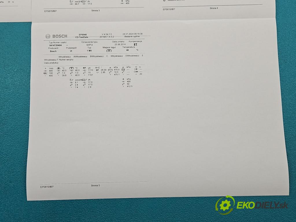 Vw Touran I 2003-2015 2.0 tdi 140 HP automatic 103 kW 1968 cm3 5- vstrekovacie čerpadlo 0414720404 (Vstrekovače)