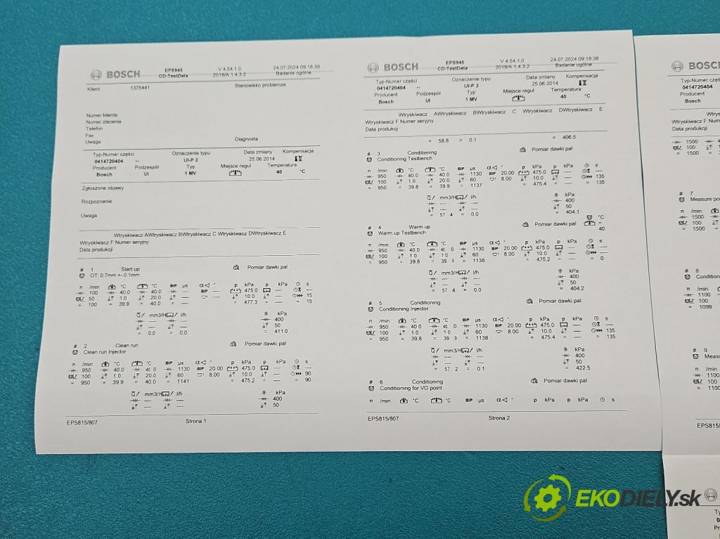 Vw Touran I 2003-2015 2.0 tdi 140 HP automatic 103 kW 1968 cm3 5- vstrekovacie čerpadlo 0414720404 (Vstrekovače)