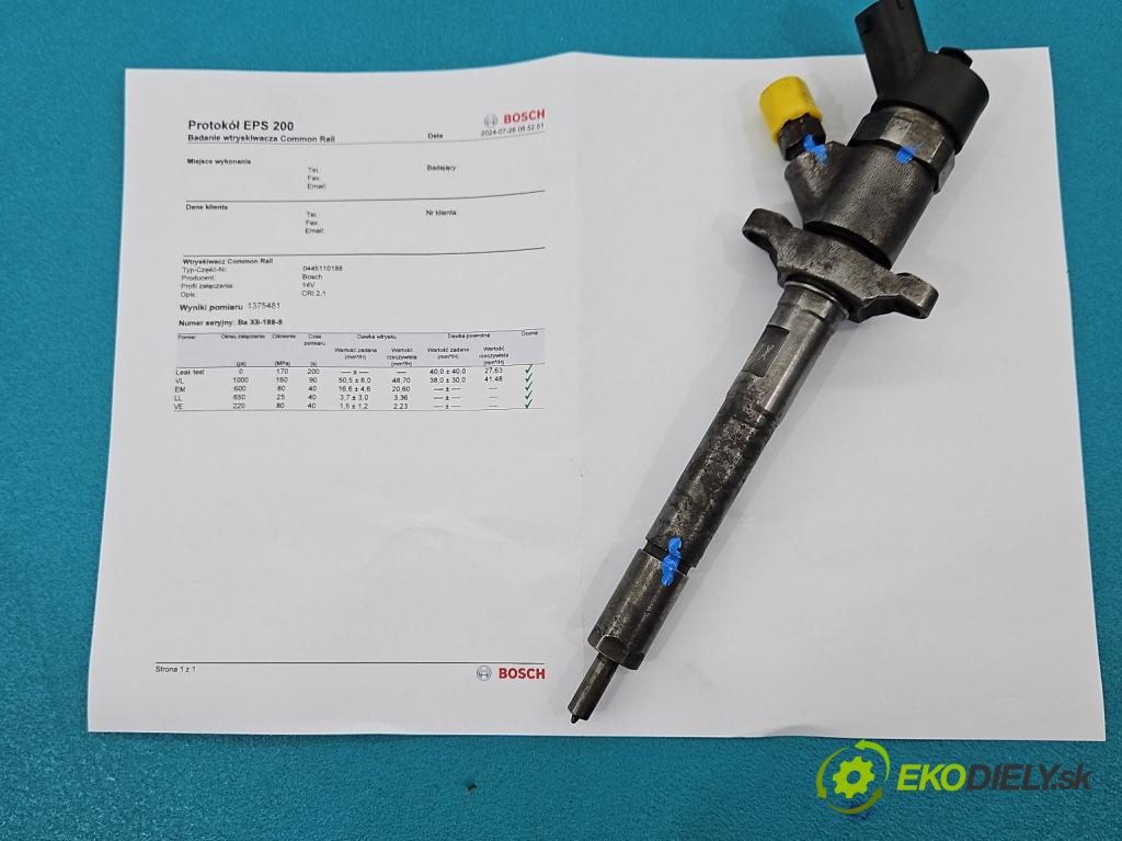 Ford Focus Mk2 2004-2011 1.6 tdci 109 HP manual 80 kW 1560 cm3 5- vstrek 0445110188 (Vstrekovače)