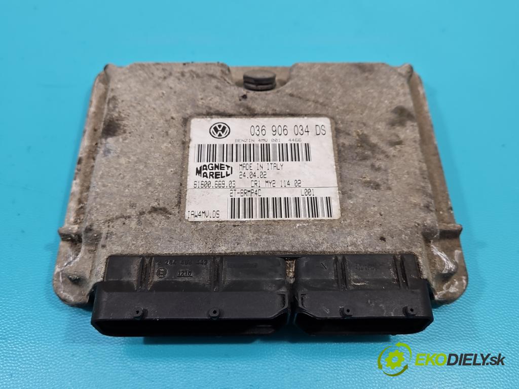 Seat Leon I 1999-2005 1.6 16v 105 hp manual 77 kW 1598 cm3 5- řídící jednotka motoru 036906034DS