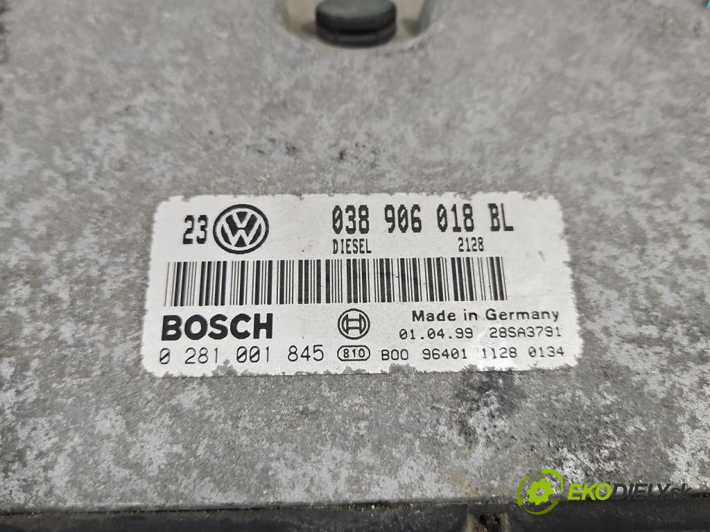 Vw Golf IV 1997-2003 1.9 TDI 90 hp manual 66 kW 1896 cm3 3- řídící jednotka motoru 038906018BL