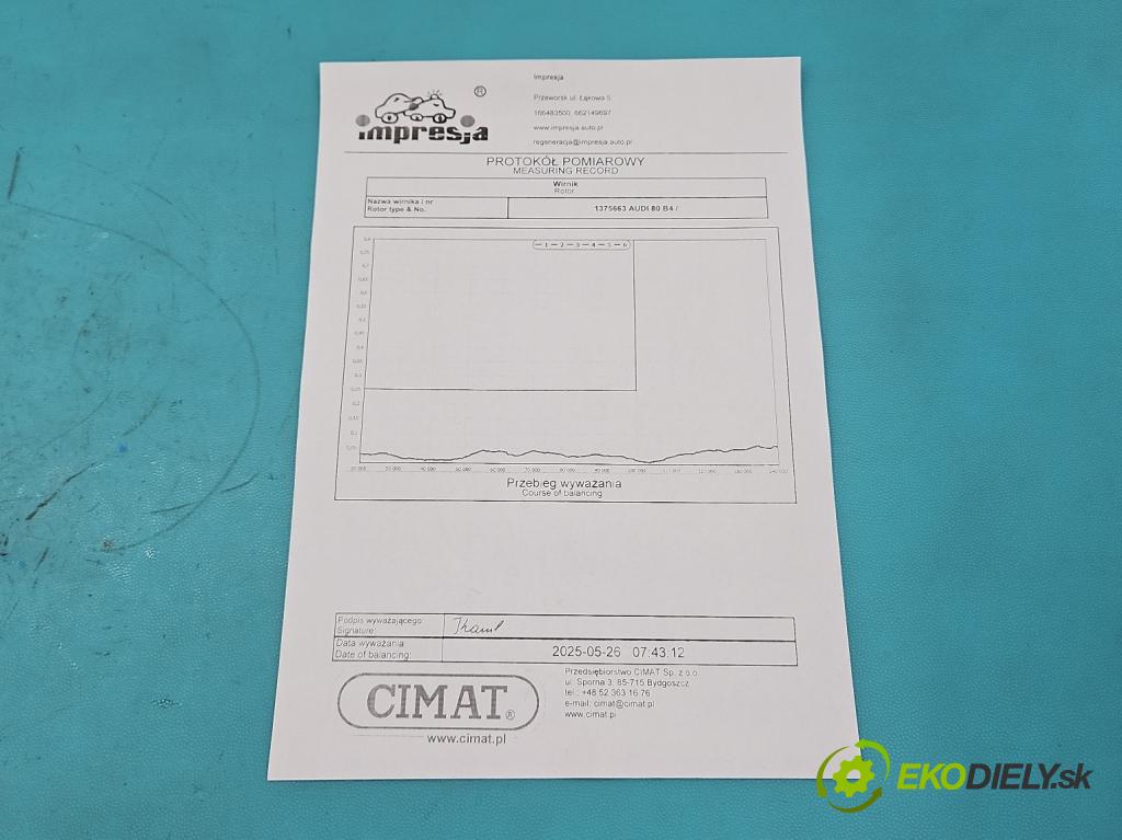 Audi 80 B4 1991-1994 1.9 tdi 90 HP manual 66 kW 1896 cm3 5- turbodúchadlo, turbo repasovaná 454082-1