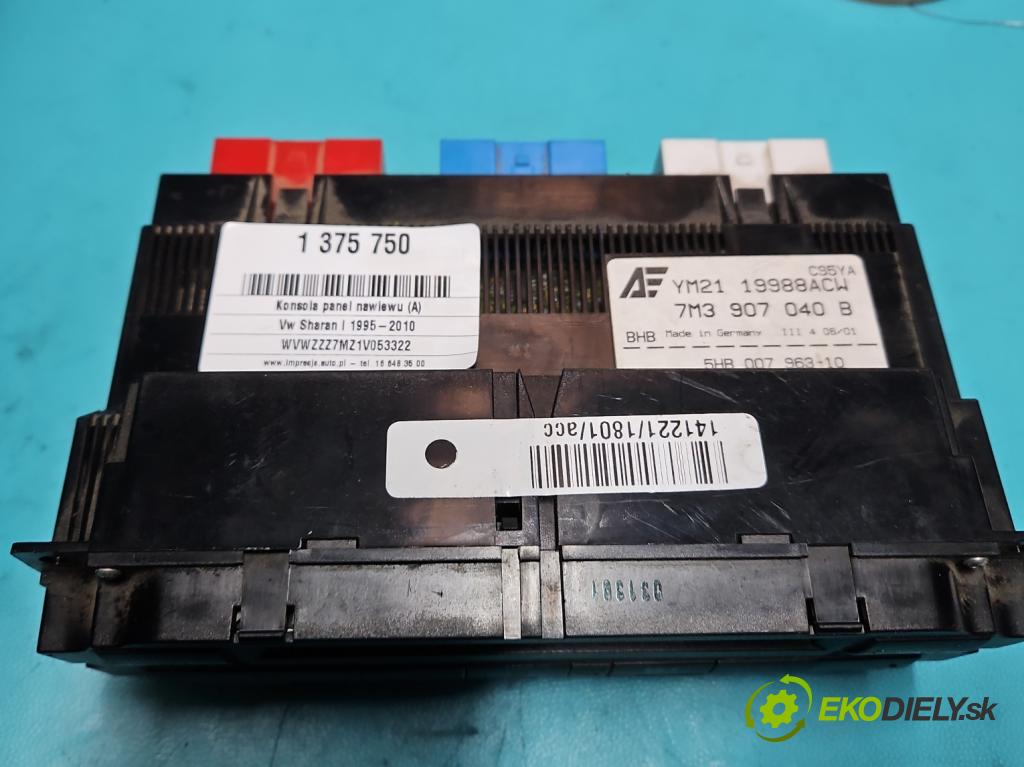 Vw Sharan I 1995-2010 1.9 TDI 116 HP manual 85 kW 1896 cm3 5- panel kúrenia 7M3907040B