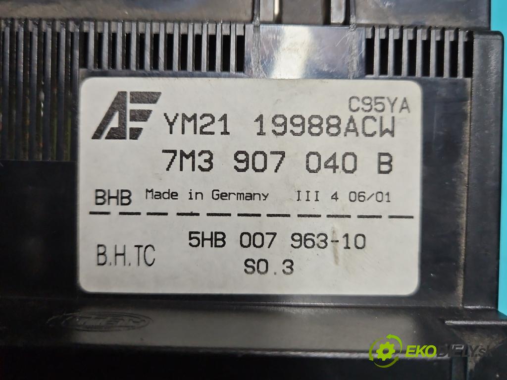 Vw Sharan I 1995-2010 1.9 TDI 116 HP manual 85 kW 1896 cm3 5- panel kúrenia 7M3907040B