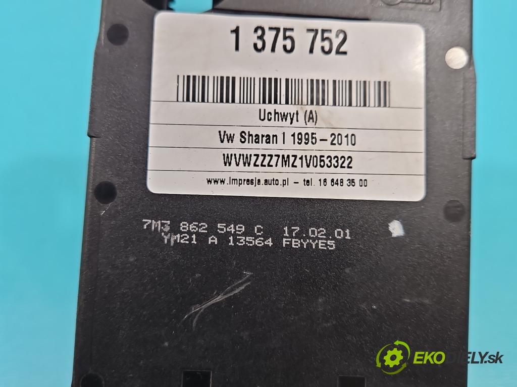 Vw Sharan I 1995-2010 1.9 TDI 116 HP manual 85 kW 1896 cm3 5- Rukojeť: na nápoje:  (Úchyty, držiaky na nápoje)