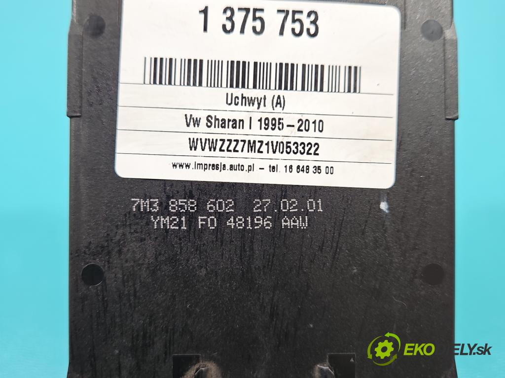 Vw Sharan I 1995-2010 1.9 TDI 116 HP manual 85 kW 1896 cm3 5- Rukojeť: na nápoje:  (Úchyty, držiaky na nápoje)
