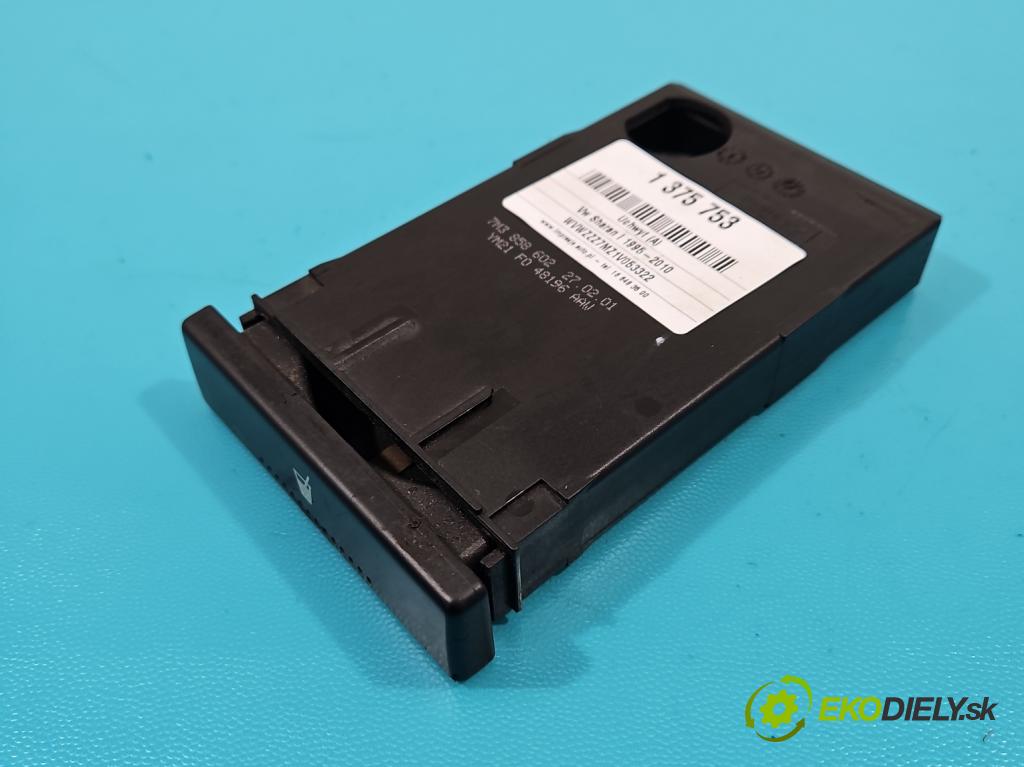 Vw Sharan I 1995-2010 1.9 TDI 116 HP manual 85 kW 1896 cm3 5- Rukojeť: na nápoje:  (Úchyty, držiaky na nápoje)