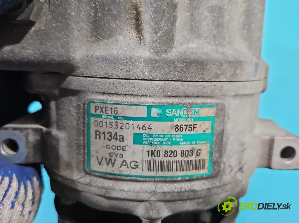 Vw Golf V 2003-2009 1.9 tdi 105 hp manual 77 kW 1896 cm3 5- Kompresor: klíma 1K0820803G (Kompresory)