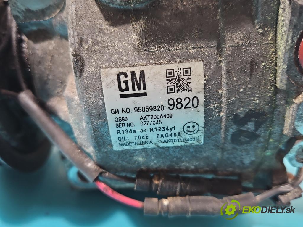 Opel Mokka A 2012-2019 1.4 T 140 hp automatic 103 kW 1364 cm3 5- Kompresor: klíma 95059820 (Kompresory)