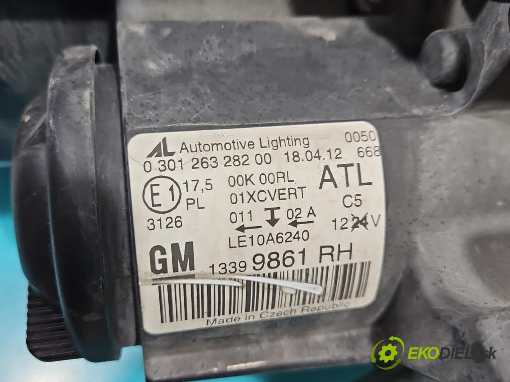 Opel Zafira C 2012-2019 Tourer 2.0 CDTI 165 HP manual 121 kW 1956 cm3 5- Reflektor: pravý 030126328200 (Pravé)