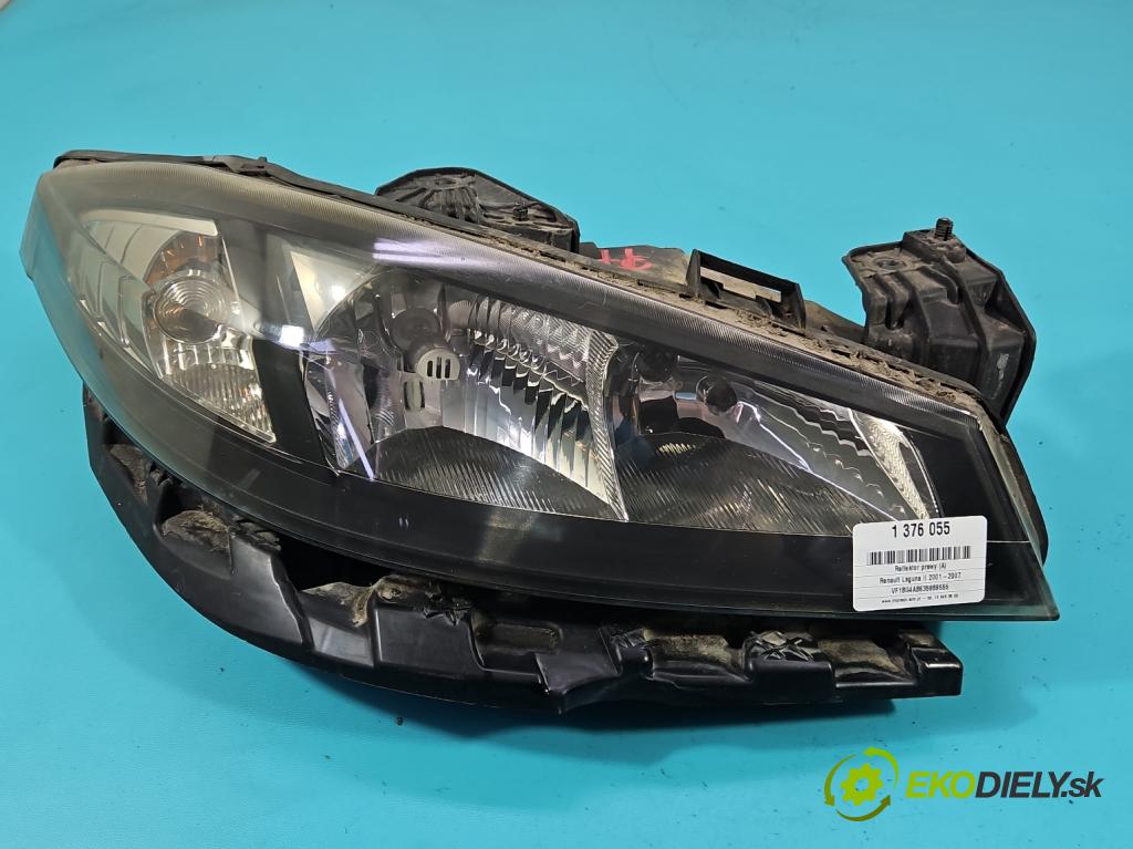 Renault Laguna II 2001-2007 1.9 dci 110 HP manual 81 kW 1870 cm3 5- Reflektor: pravý 8200481197 (Pravé)