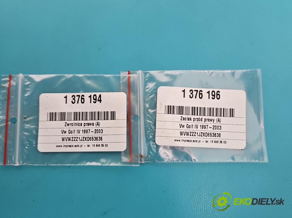 Vw Golf IV 1997-2003 1.6 SR 101 HP manual 74 kW 1595 cm3 5- náboj pravé  (Náboje)