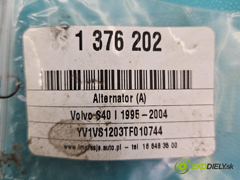 Volvo S40 I 1995-2004 1,8.0 16V 116 hp manual 85 kW 1731 cm3 4- Alternator 9130217 (Alternátory)