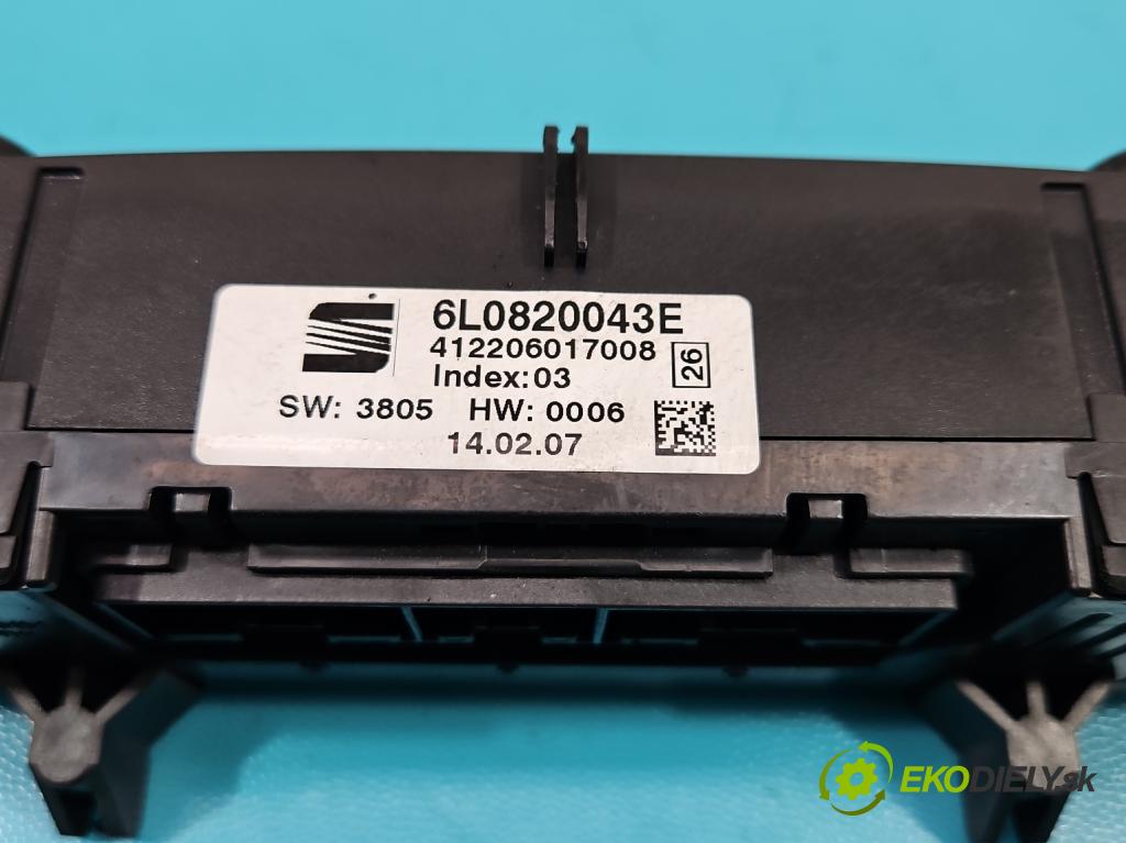 Seat Ibiza III 6L 2002-2008 1.4 TDI 80 HP manual 59 kW 1422 cm3 5- panel kúrenia 6L0820043E