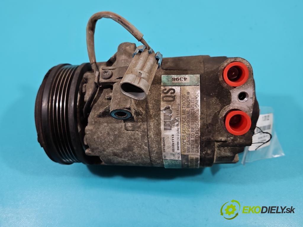 Opel Astra II 1998-2009 1.6 16V 101 hp manual 74 kW 1598 cm3 5- Kompresor: klíma 09174396 (Kompresory)