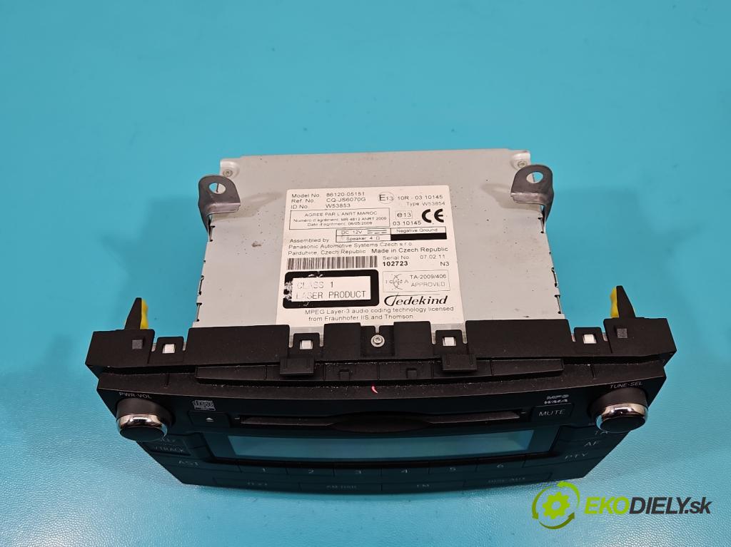 Toyota Avensis III T27 2009-2018 2.0 d4d 126 HP manual 93 kW 1998 cm3 5- Radio originál 86120-05151