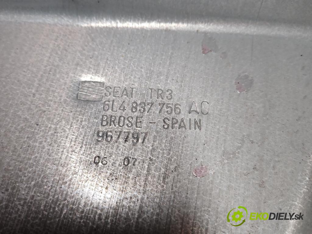 Seat Ibiza III 6L 2002-2008 1.4 TDI 80 hp manual 59 kW 1422 cm3 5- mechanismus stahování přední pravý 6L2959801