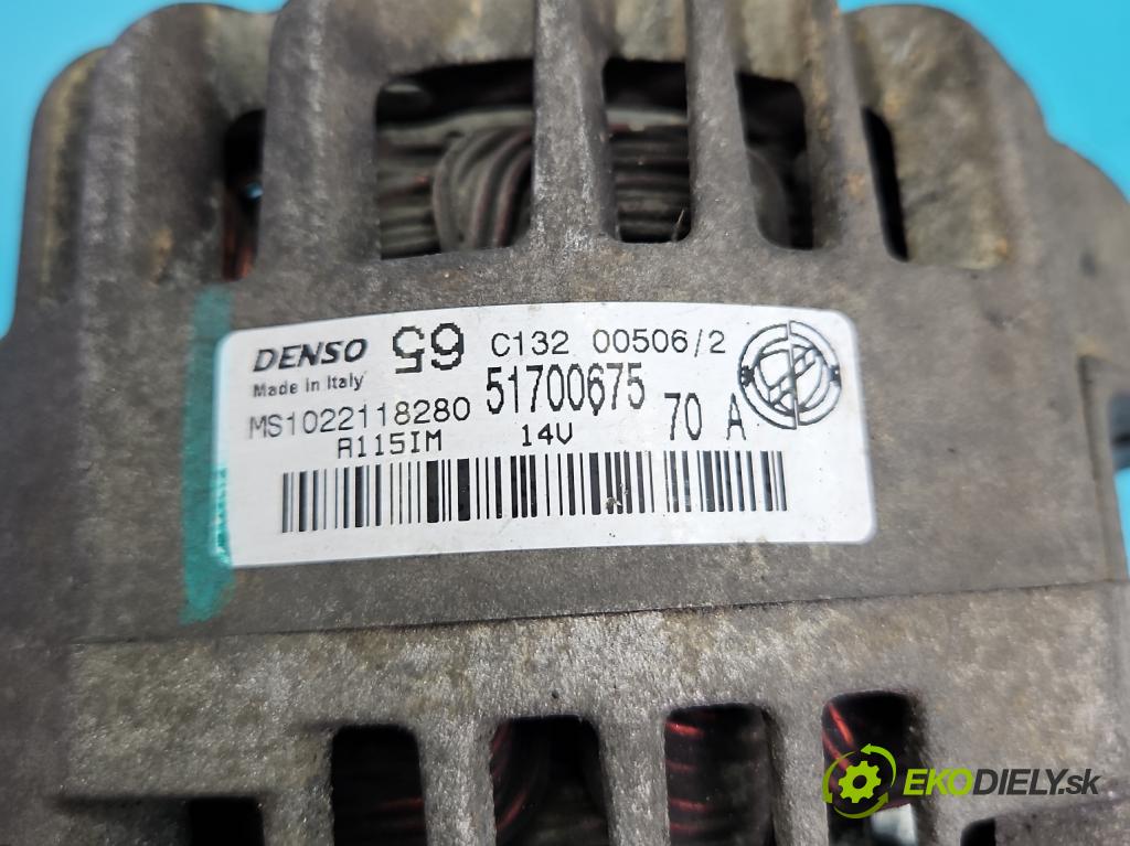 Fiat Punto II 1999-2010 1.2 8V 60 hp manual 44 kW 1242 cm3 3- Alternator 51700675 (Alternátor)