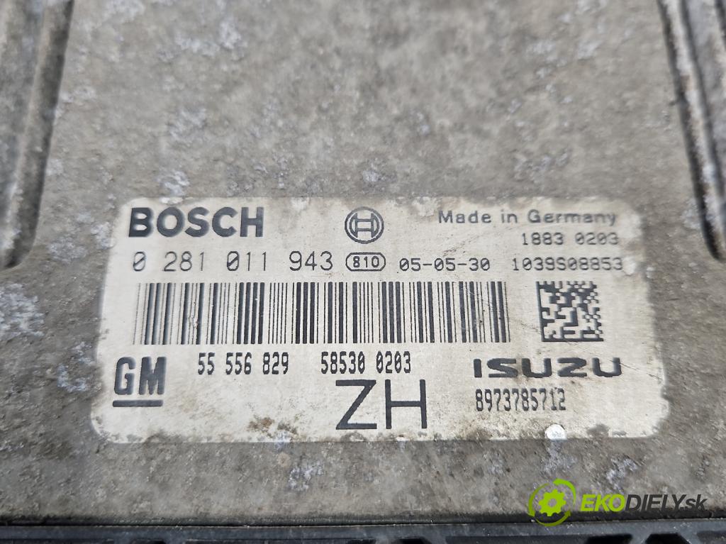 Opel Astra III 2004-2014 1.7 CDTI 80 hp manual 59 kW 1686 cm3 5- řídící jednotka motoru 0281011943