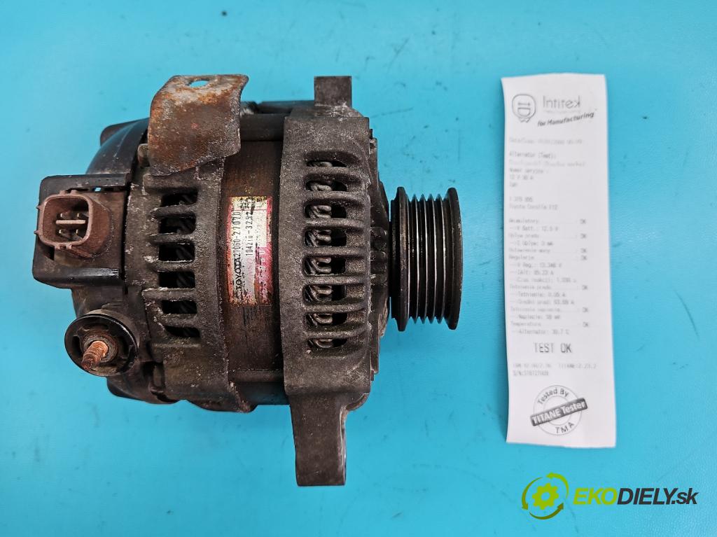 Toyota Corolla E12 2001-2009 2.0 D4D 90 hp manual 66 kW 1995 cm3 3- Alternator 27060-27070 (Alternátory)