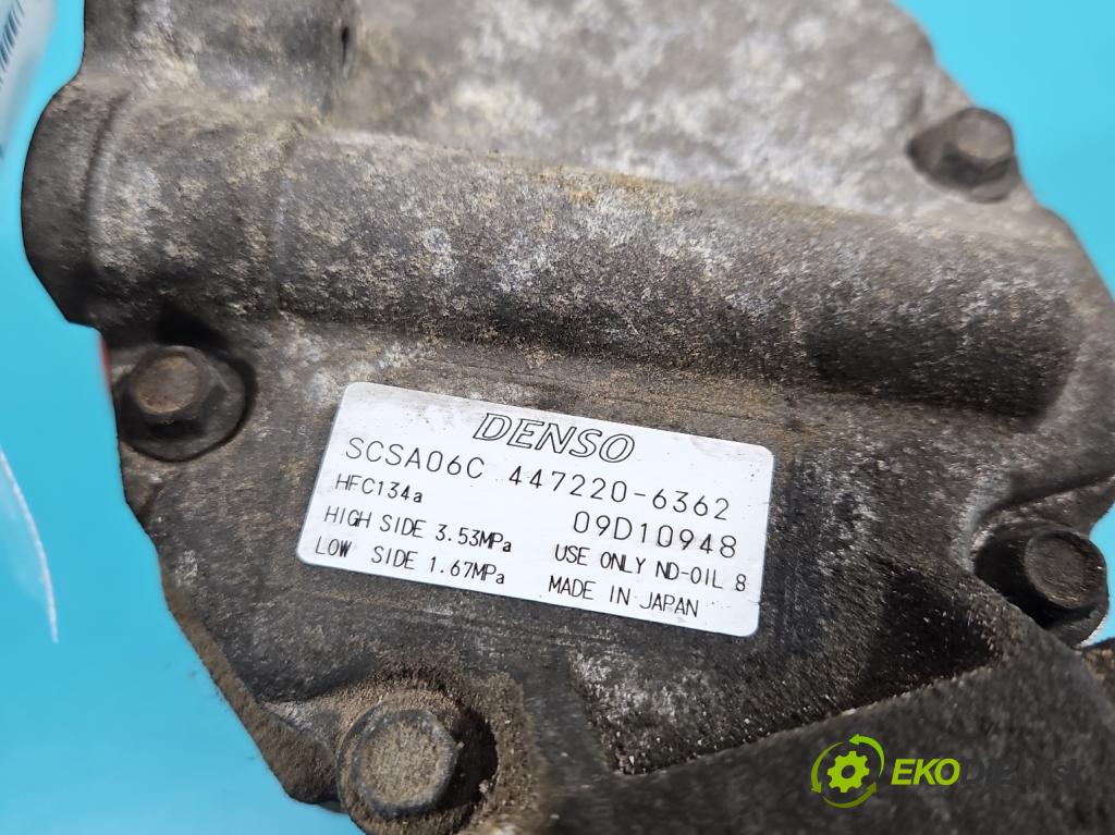 Toyota Corolla E12 2001-2009 2.0 D4D 90 hp manual 66 kW 1995 cm3 3- Kompresor: klíma 447220-6362 (Kompresory)