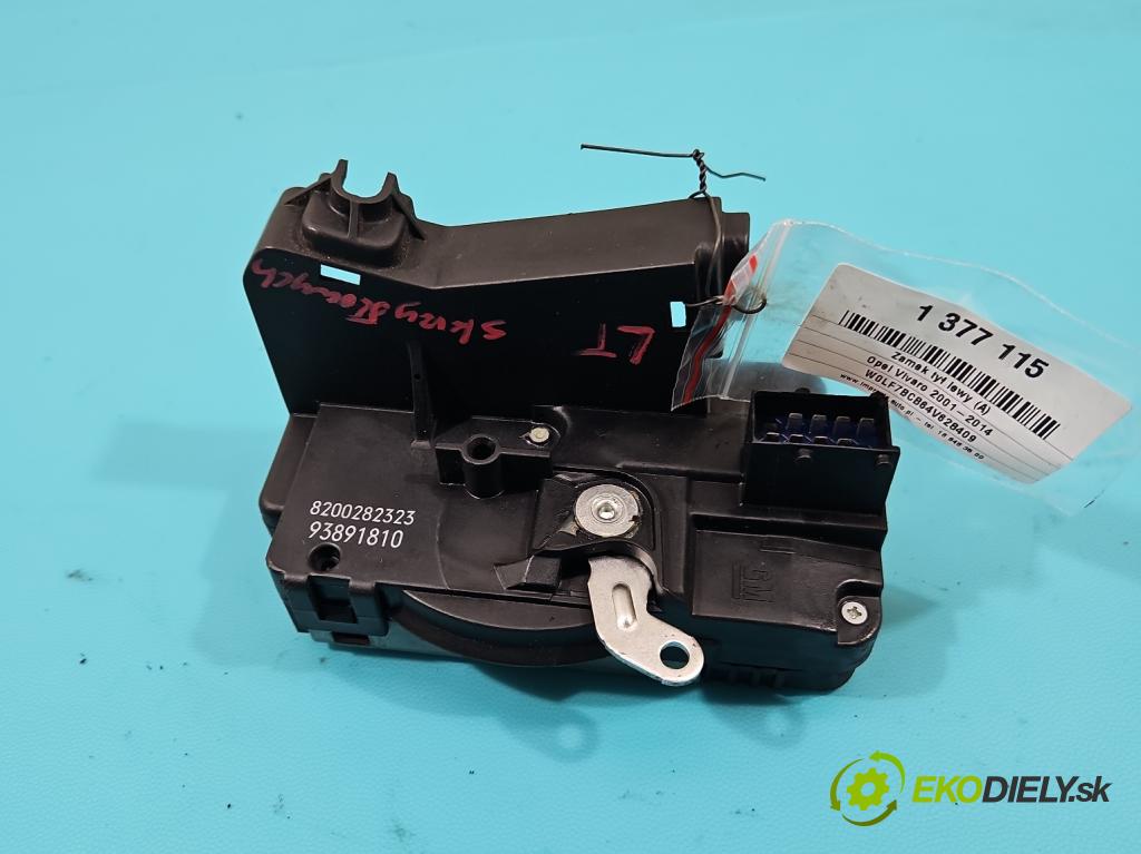 Opel Vivaro 2001-2014 1.9 cdti 101 hp manual 74 kW 1870 cm3 5- zámek zadní levý 8200282323