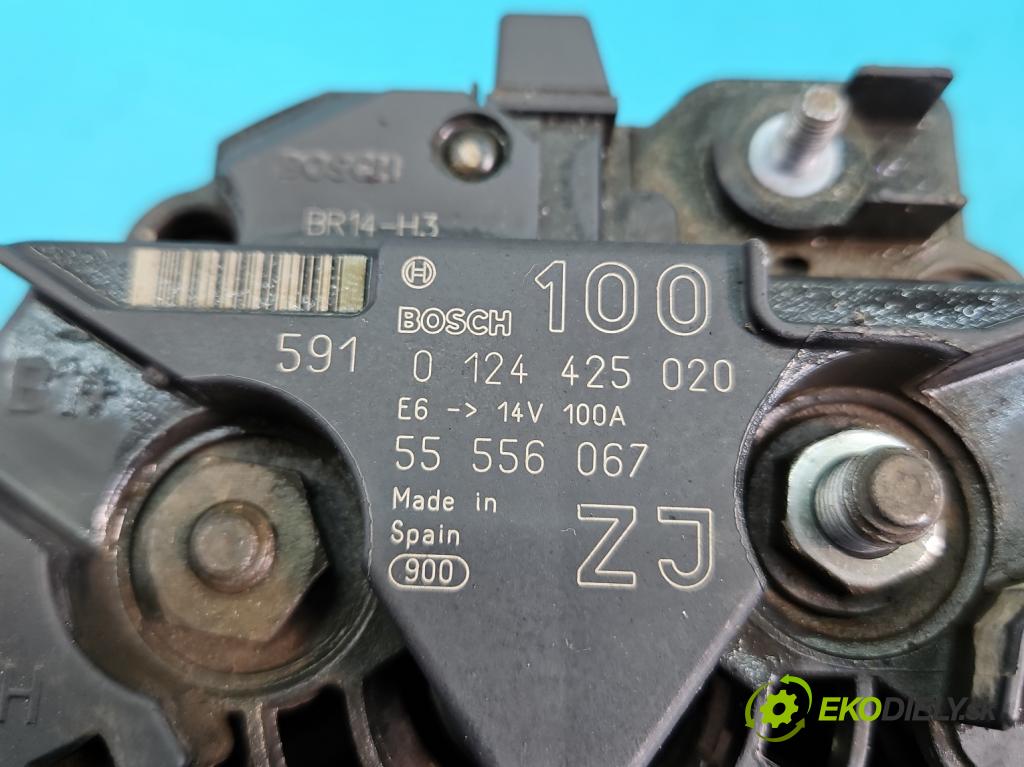 Opel Astra III 2004-2014 1.6 16V 105 hp manual 77 kW 1598 cm3 5- Alternator 0124425020 (Alternátory)