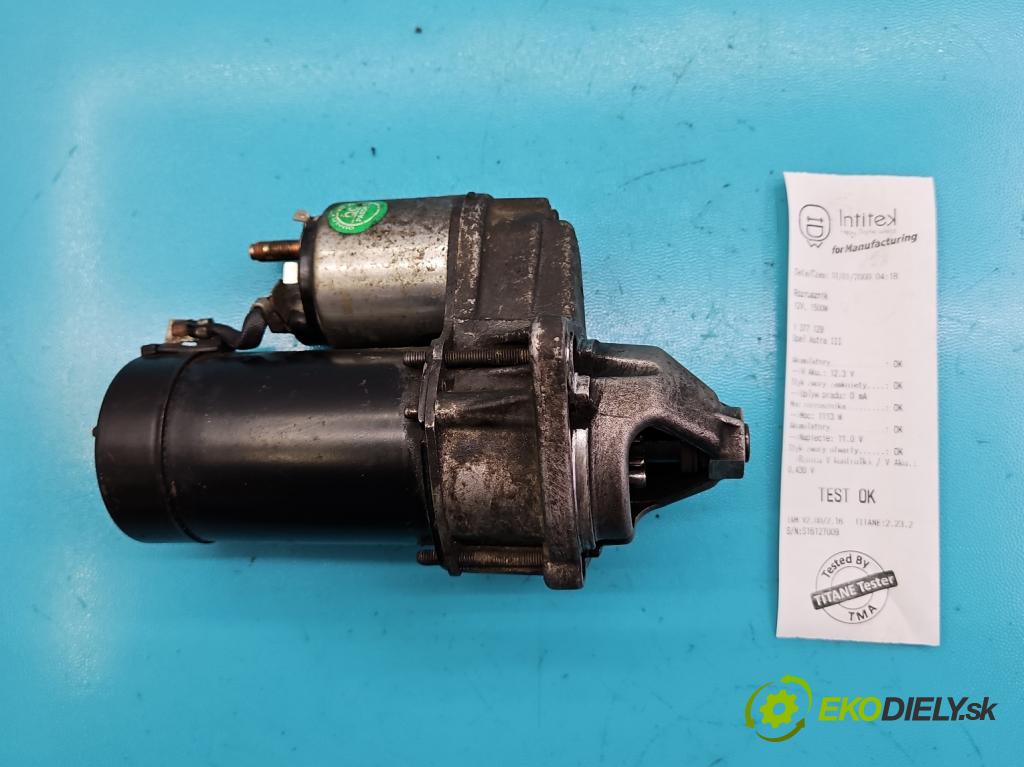 Opel Astra III 2004-2014 1.6 16V 105 HP manual 77 kW 1598 cm3 5- štartér D6RA293 (Štartéry)