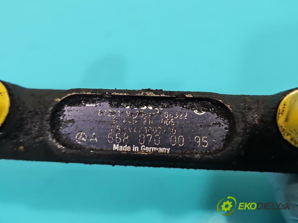 Mercedes A W168 1997-2004 1.7 CDI 90 HP manual 66 kW 1689 cm3 5- lišta vstrekovacia A6680700095 (Vstrekovacie lišty)