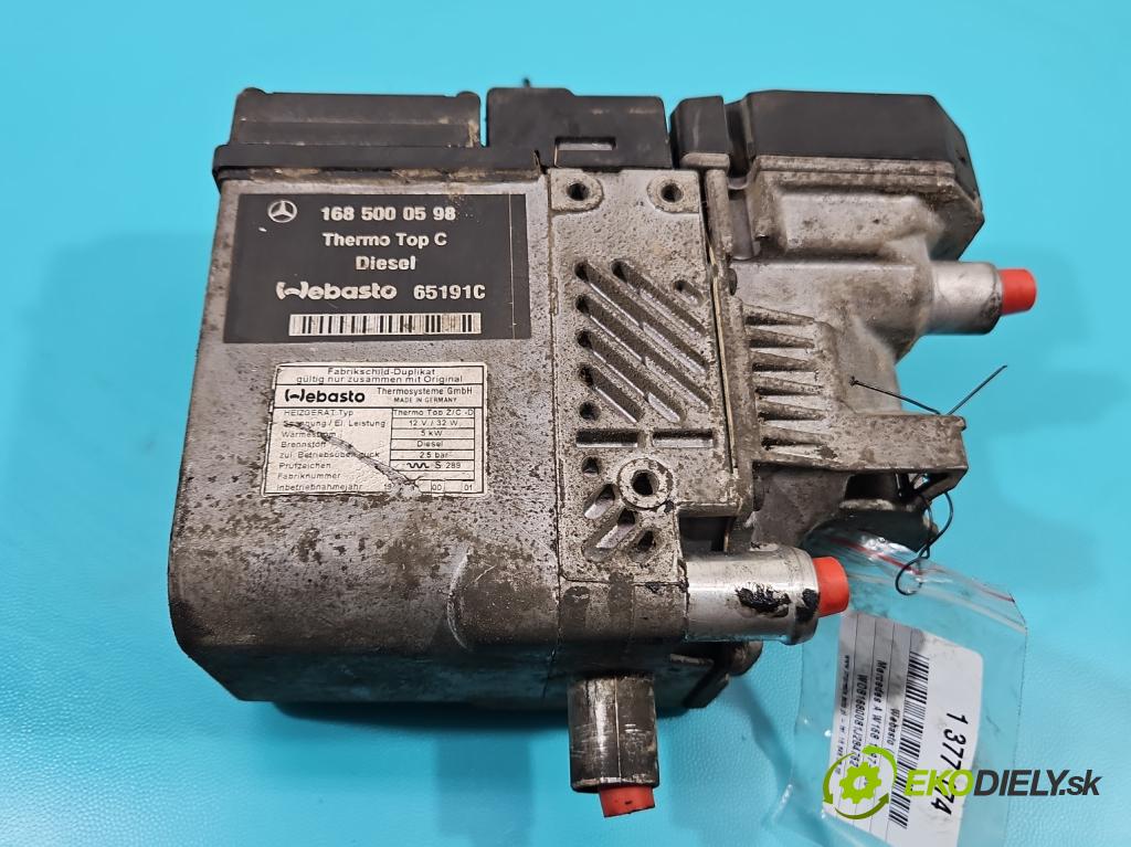 Mercedes A W168 1997-2004 1.7 CDI 90 hp manual 66 kW 1689 cm3 5- Webasto 1685000598 (Webasto ohřívače)
