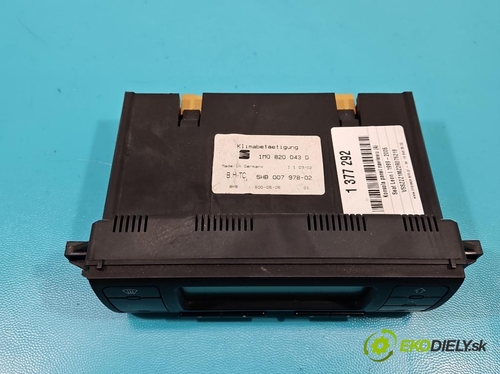 Seat Leon I 1999-2005 1.9 tdi 150 HP manual 110 kW 1896 cm3 5- panel kúrenia 1M0820043D