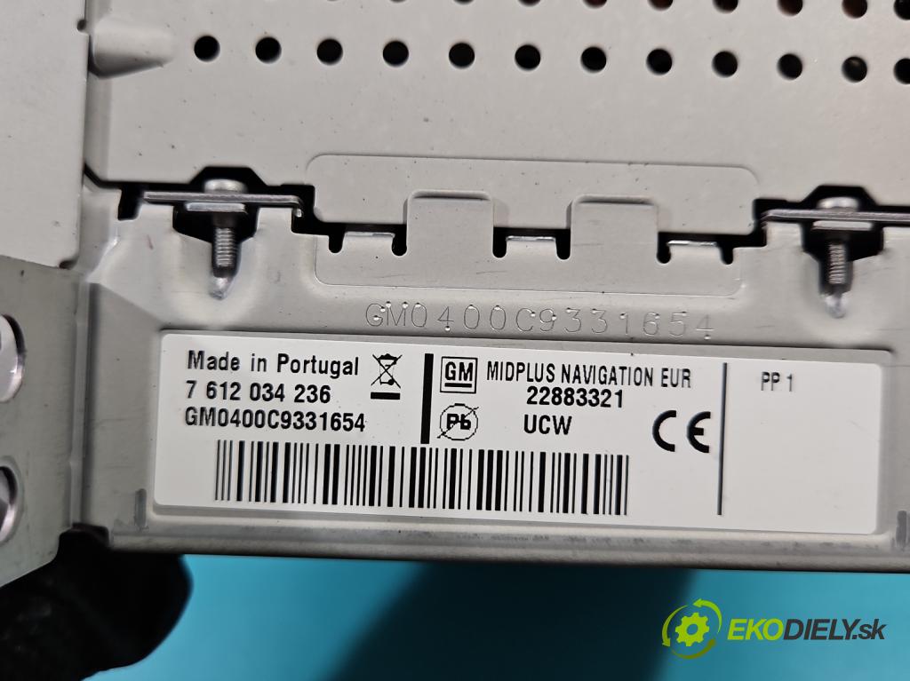 Opel Zafira C 2012-2019 Tourer 2.0 CDTI 165 HP manual 121 kW 1956 cm3 5- Radio originál 22883321