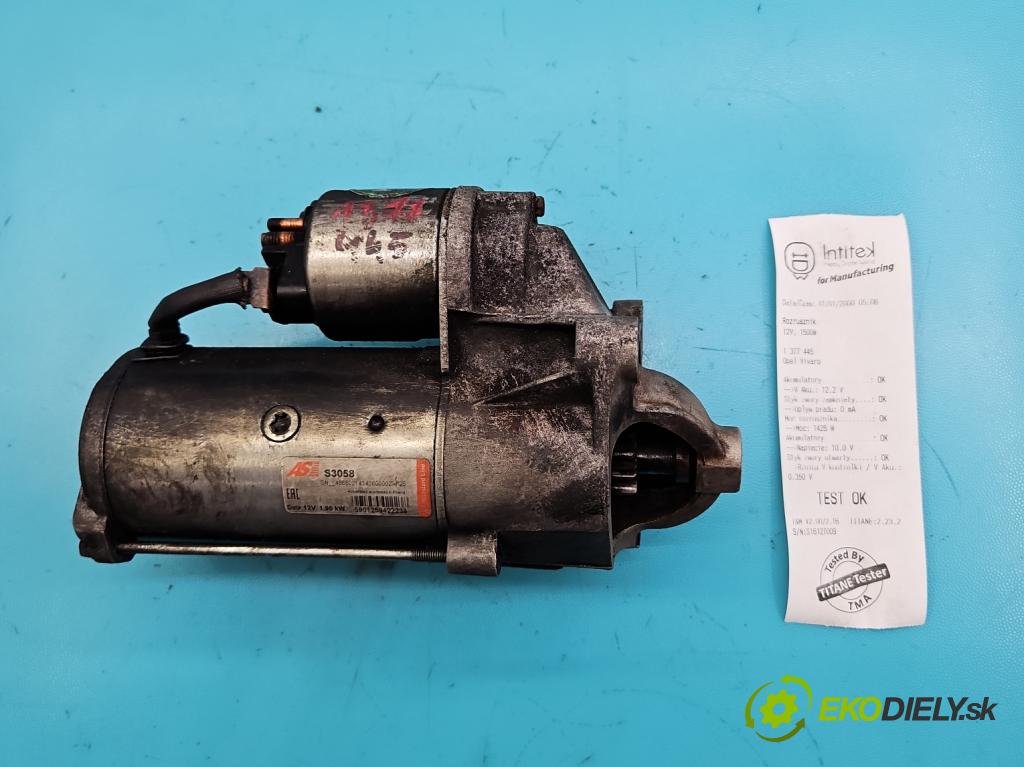 Opel Vivaro 2001-2014 1.9 cdti 101 HP manual 74 kW 1870 cm3 5- štartér S3058 (Štartéry)