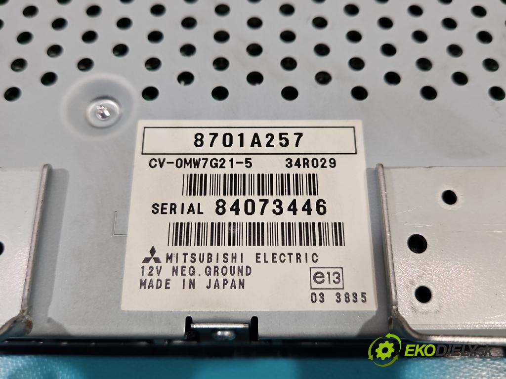 Mitsubishi Outlander II 2006-2013 2.0 DI-D 140 HP manual 103 kW 1968 cm3 5- Zesilovač: 8701A257 (Zosilňovače)