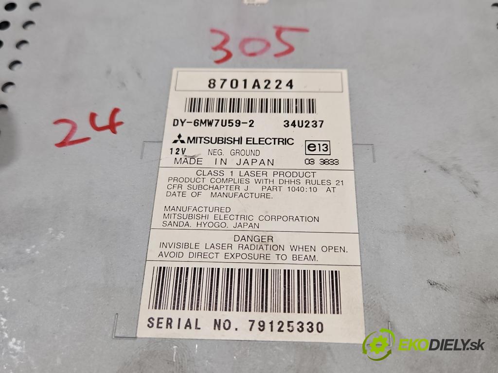 Mitsubishi Outlander II 2006-2013 2.0 DI-D 140 HP manual 103 kW 1968 cm3 5- Radio originál 8701A224