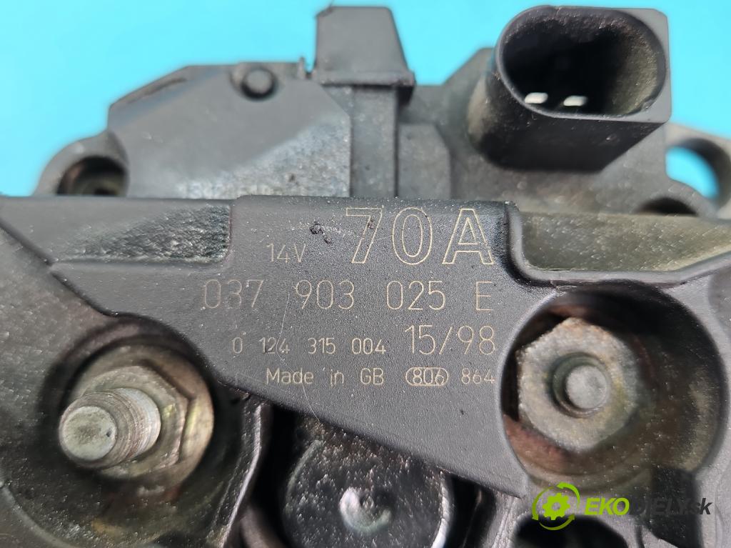 Seat Leon I 1999-2005 1.9 tdi 150 HP manual 110 kW 1896 cm3 5- Alternator 037903025E (Alternátory)