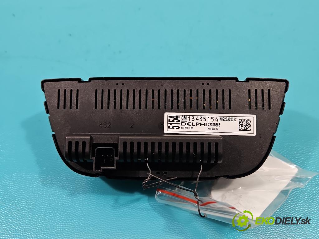 Opel Meriva B 2010-2017 1.4 T 120 HP manual 88 kW 1364 cm3 5- panel kúrenia 13435154