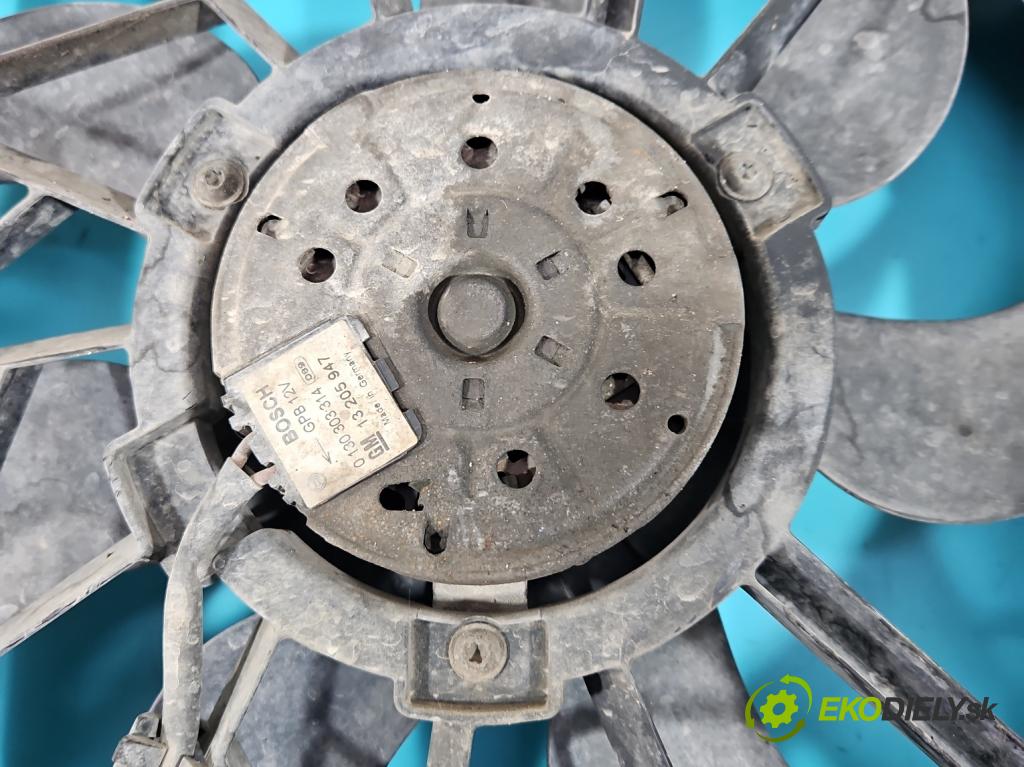 Opel Astra III 2004-2014 1.6 16V 105 HP manual 77 kW 1599 cm3 5- Ventilátor chladiča 0130303314
