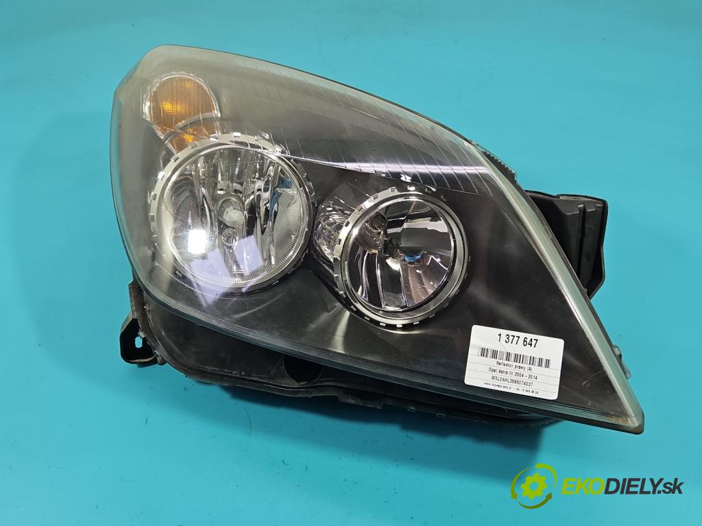Opel Astra III 2004-2014 1.6 16V 105 HP manual 77 kW 1599 cm3 5- Reflektor: pravý  (Pravé)