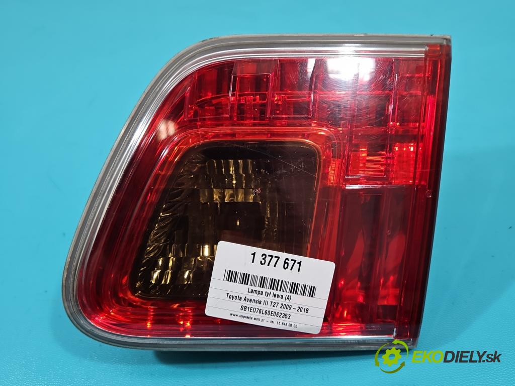 Toyota Avensis III T27 2009-2018 2.0 d4d 126 HP manual 93 kW 1998 cm3 5- svetlo / reflektor zadné pravé blatník 05-21