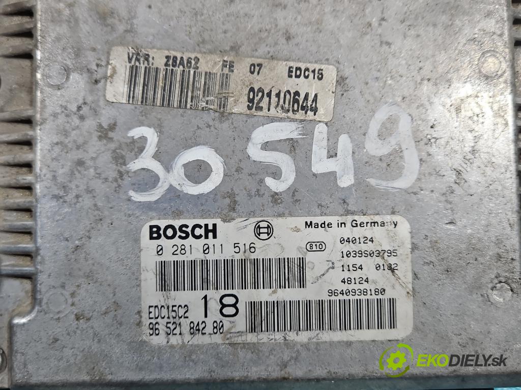 Peugeot 607 2.2 hdi 133 hp manual 98 kW 2179 cm3 5- řídící jednotka motoru 0281011516