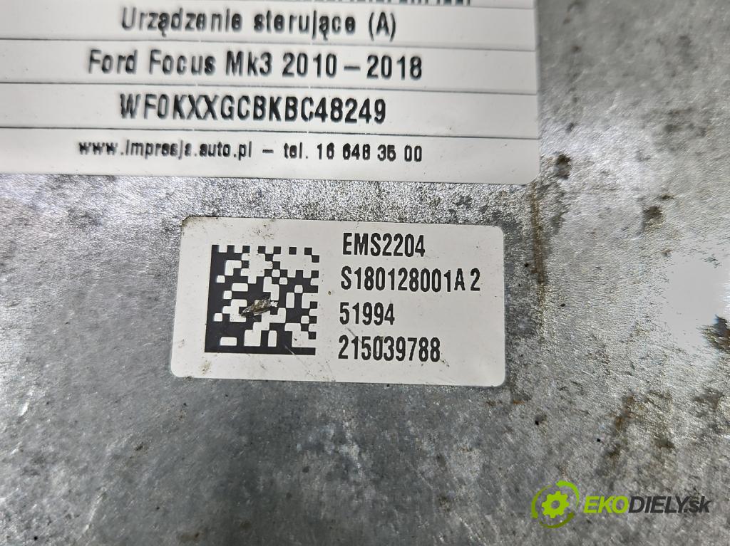 Ford Focus Mk3 2010-2018 1.6 16V 125 hp manual 92 kW 1596 cm3 5- řídící jednotka motoru S180128001A2