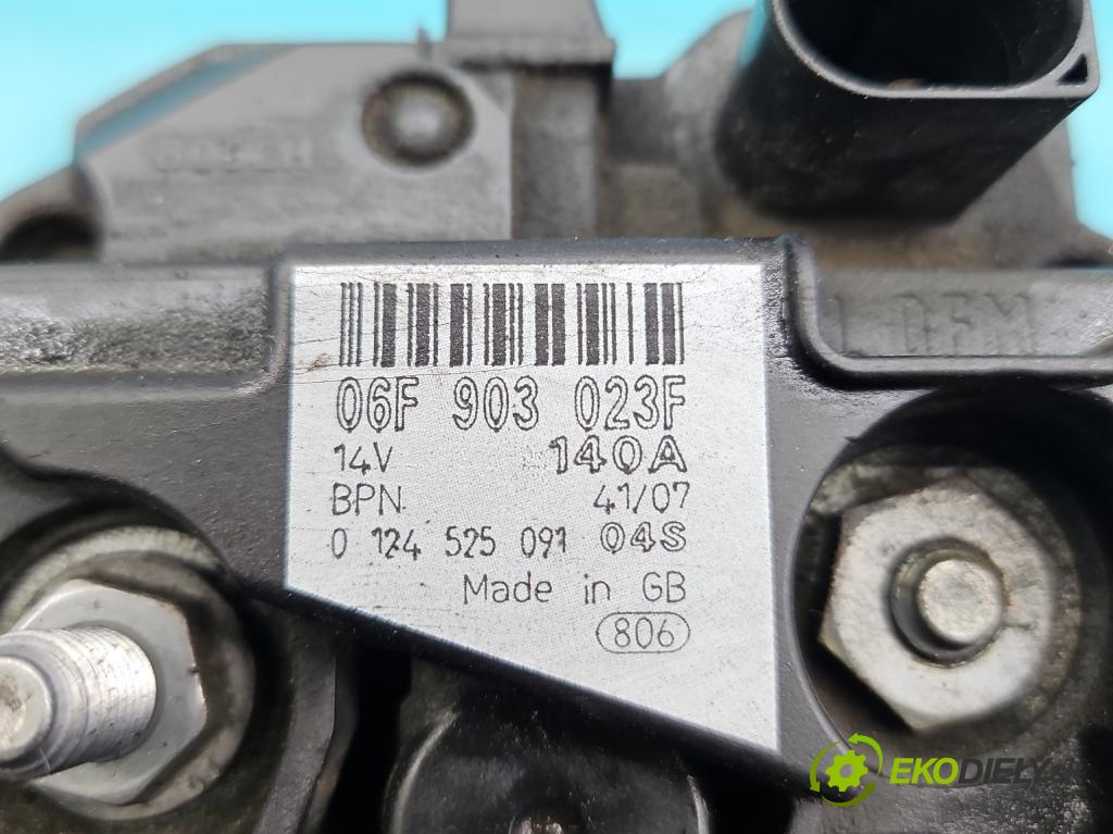 Mitsubishi Outlander II 2006-2013 2.0 DI-D 140 HP manual 103 kW 1968 cm3 5- Alternator 06F903023F (Alternátory)