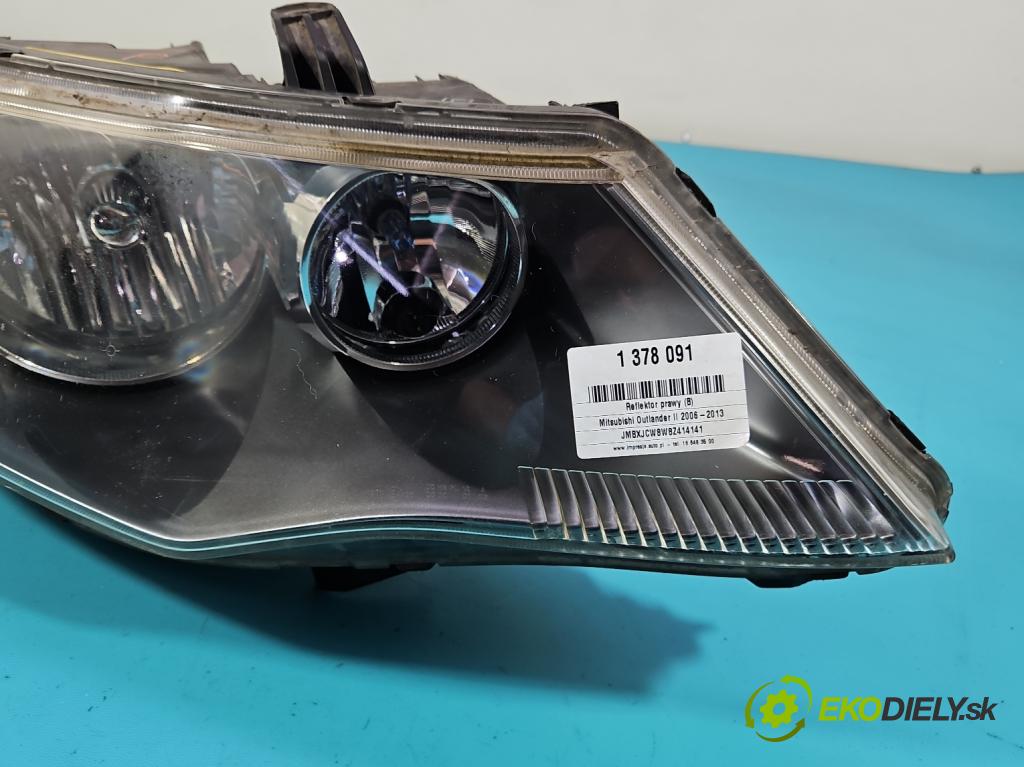 Mitsubishi Outlander II 2006-2013 2.0 DI-D 140 HP manual 103 kW 1968 cm3 5- Reflektor: pravý  (Pravé)