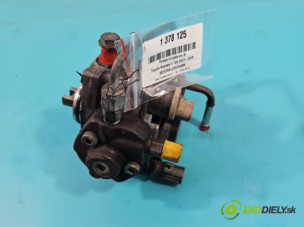 Toyota Avensis II T25 2003-2008 2.0 D4D 126 HP manual 93 kW 1998 cm3 5- čerpadlo vstrekovacia 22100-0R020 (Vstrekovacie čerpadlá)