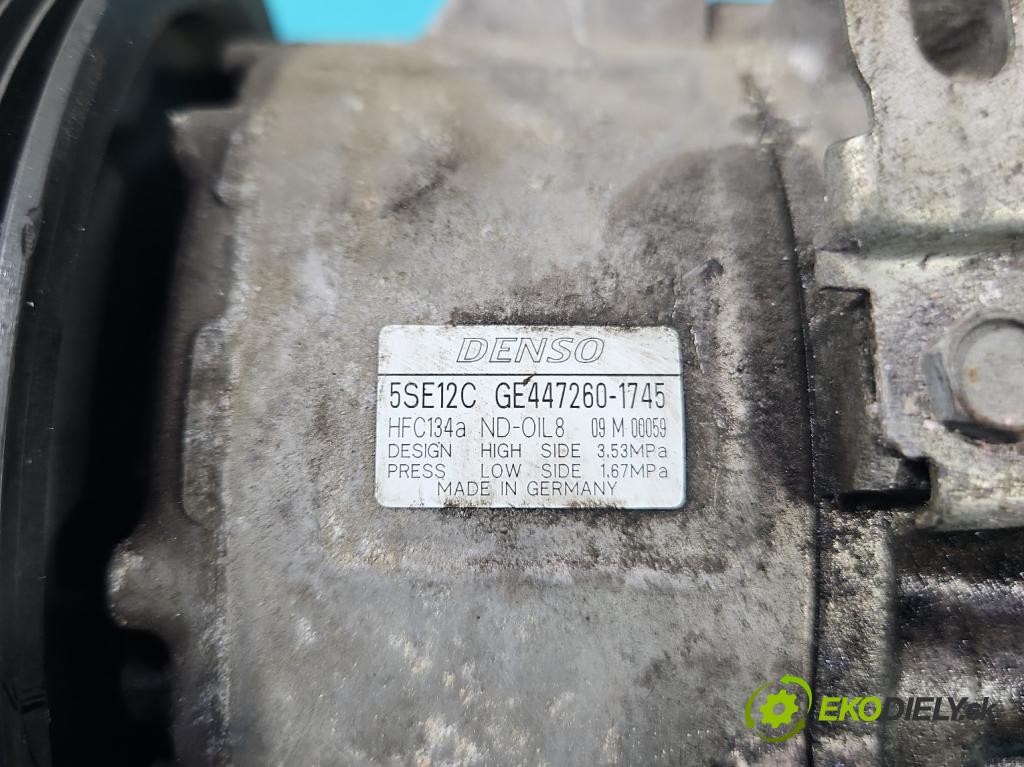 Toyota Avensis II T25 2003-2008 2.0 D4D 126 hp manual 93 kW 1998 cm3 5- Kompresor: klíma 447260-1745 (Kompresory)