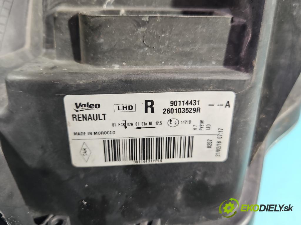 Dacia Sandero II 2012-2020 1.0 12V SCe: 73 HP manual 54 kW 999 cm3 5- Reflektor: pravý 260103529R (Pravé)